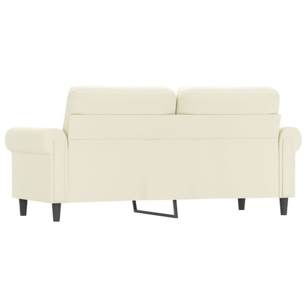 Soffa 2-sits gräddvit 140 cm sammet