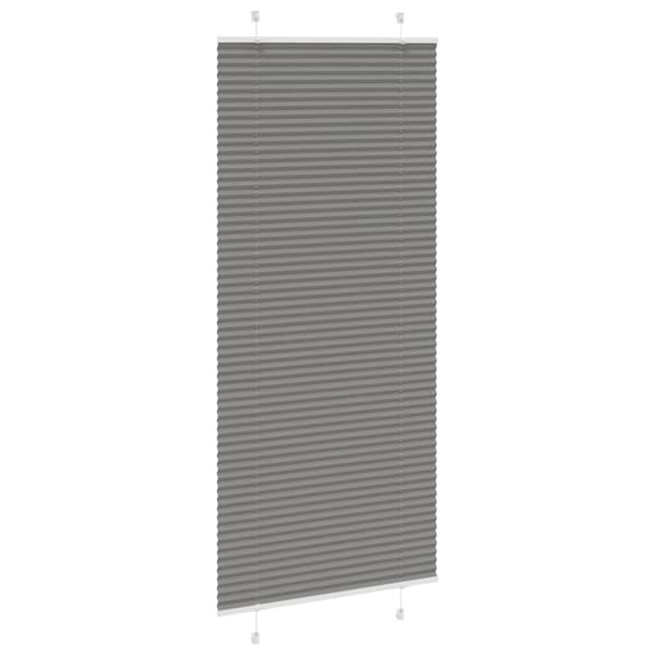 Plisserad persienn antracit 100x200 cm tyg bredd polyester