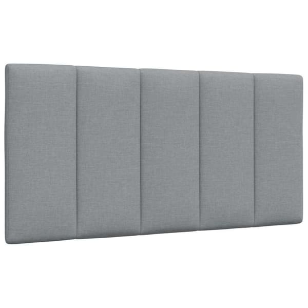 Bed Frame without Mattress "Hanko" Light Grey 100x200cm Fabric