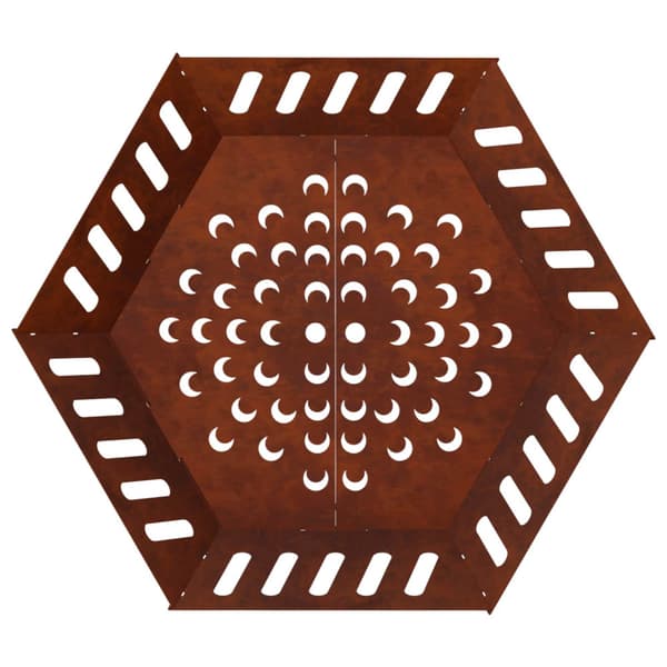 Eldstad Rostig 80 x 80 x 28 cm Väderbeständig stål