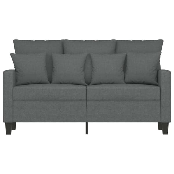 Soffa 2-sits mörkgrå 120 cm tyg