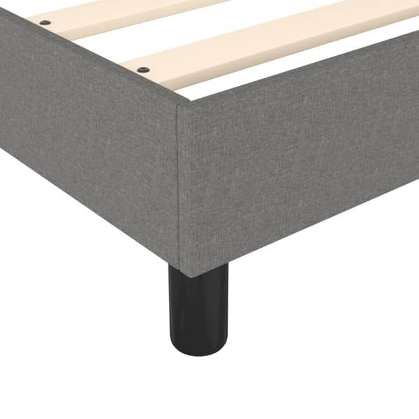 Boxspring-sängram mörkgrå 100x200 cm tyg