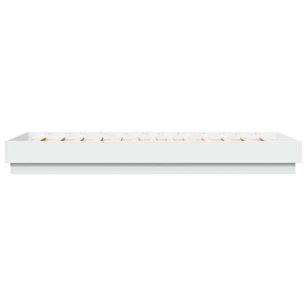 Golvsängsram Vit 80 x 200 cm Konstruerat trä
