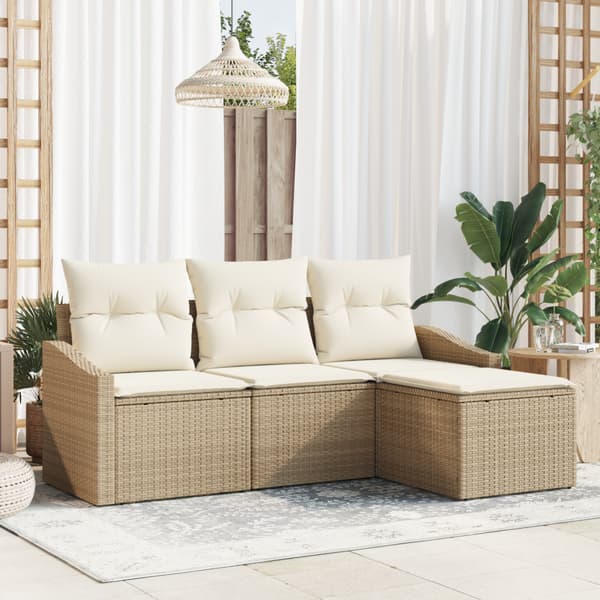 Soffset 4 st Beige konstrotting