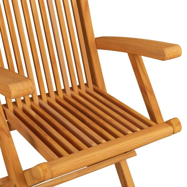 Trädgårdsstolar med röda dynor 6 st massiv teak