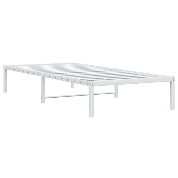 Sängram metall vit 90x190 cm