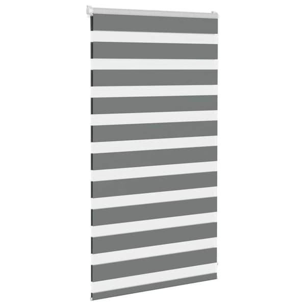 Rullgardin zebra mörkgrå 75x100 cm tyg bredd 70,9 cm polyester
