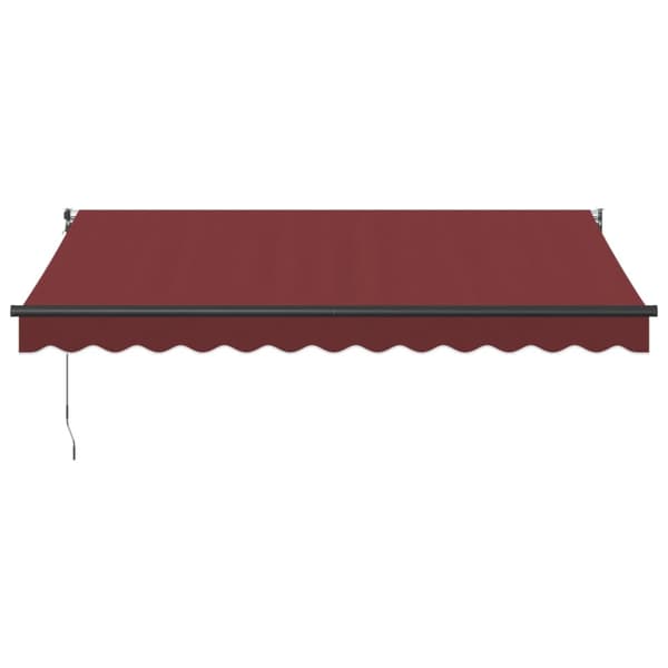 Markis manuellt infällbar vinröd 350x250 cm