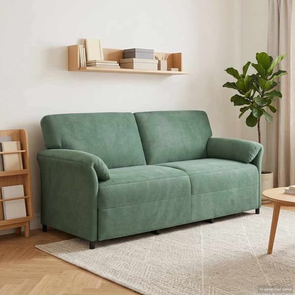 3-Sits soffa Havgrön 198 x 83 x 95 cm Sammet