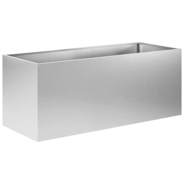 Trädgårdsplanterare 2 st Silver 80 x 40 x 40 cm