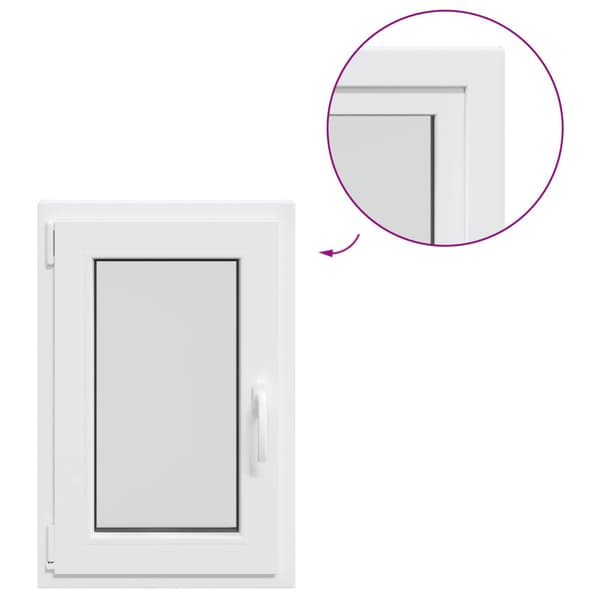 Källarfönster RISOR 40 x 80 cm PVC och glas