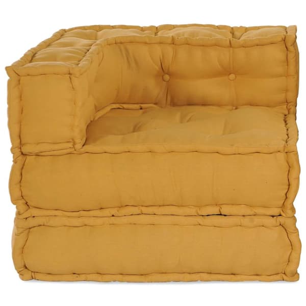 Modulär soffa gul 70x70x54 tyg