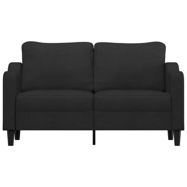 2-sitssoffa svart 140 cm tyg