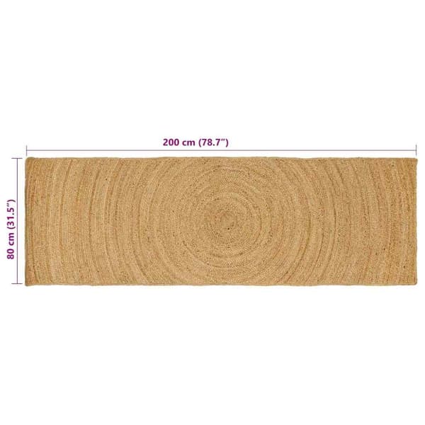 Områdesmattor Rektangulär Brun 80 x 200 cm Jute
