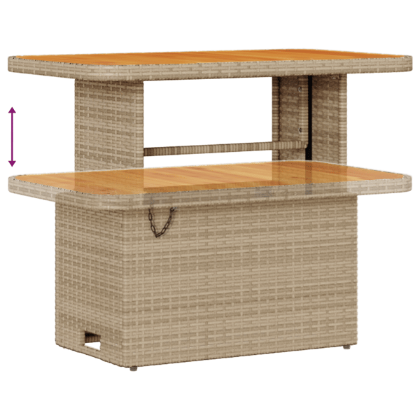 Trädgårdsoffset med kudde med lagring 13 pcs Beige Poly rattan
