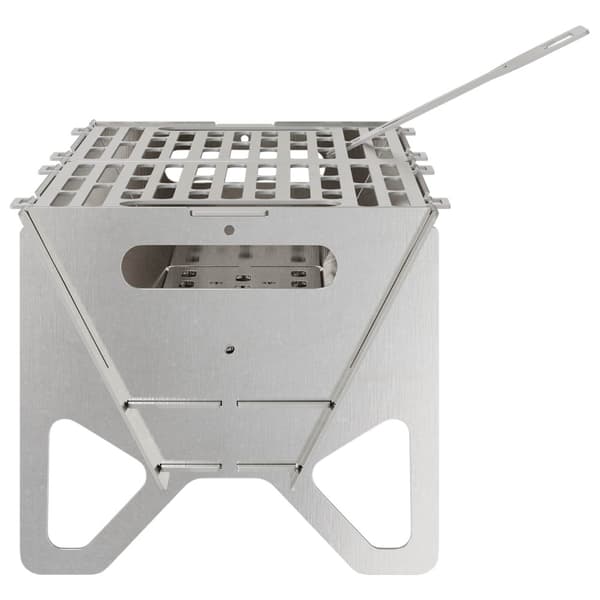 Camping Eldstad 42 x 22 x 18 cm Rostfritt stål Silver