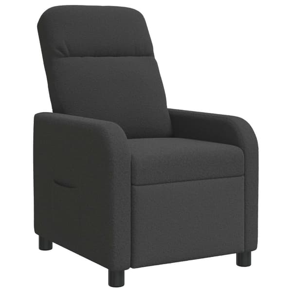 Recliner Mörkgrå Bouclé
