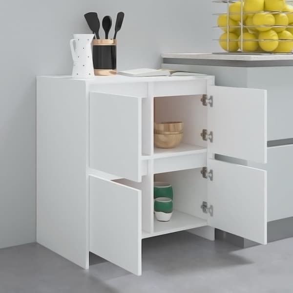 Skänk vit 70x41x75 cm konstruerat trä