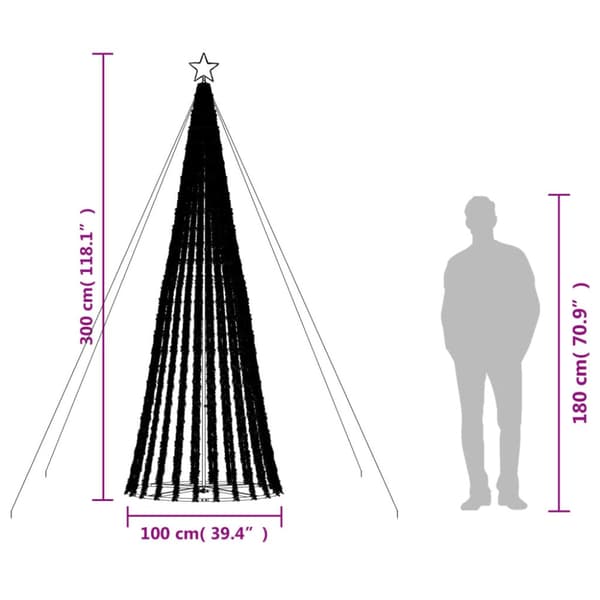 LED julgran 688 LED kallvit 300 cm