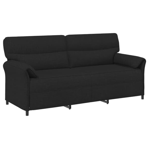 3-Sits soffa Svart 198 x 83 x 95 cm Tyg
