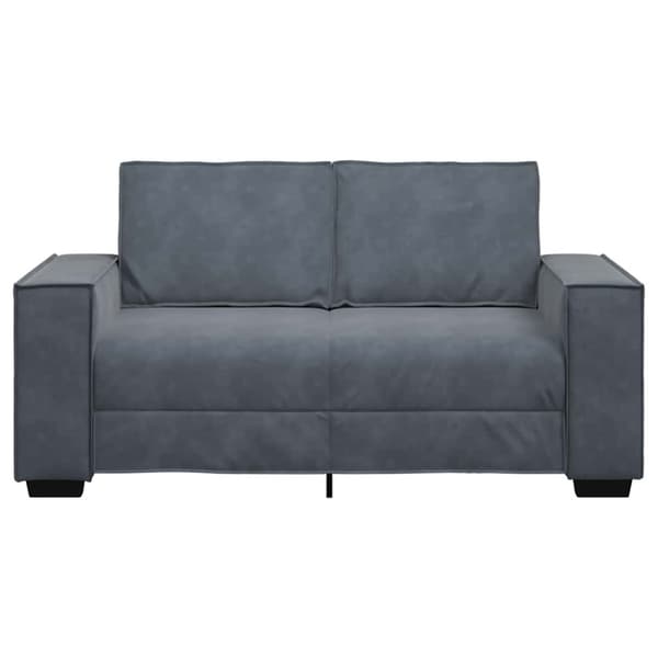 2-sitssoffa mörkgrå 160x78x84 cm sammet