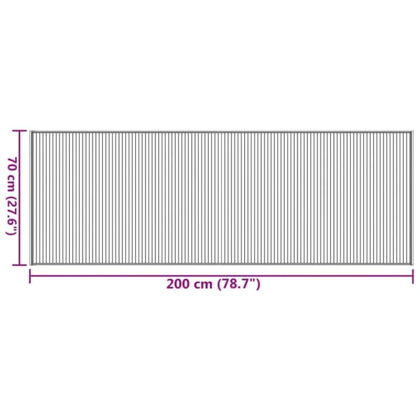 Matta rektangulär svart 70x200 cm bambu