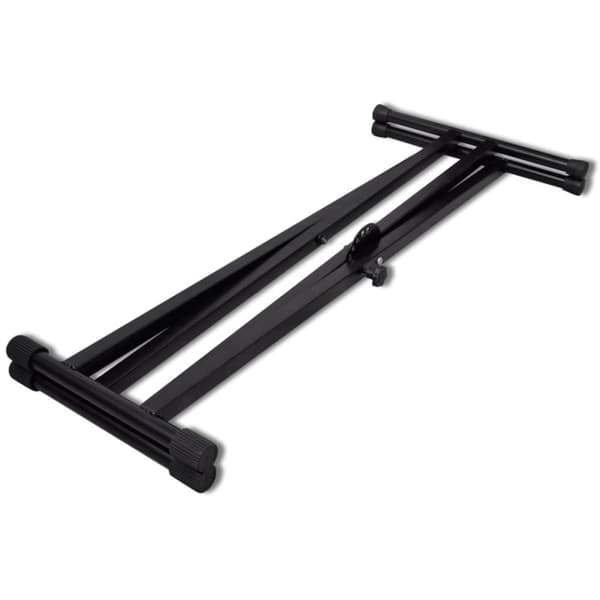 Keyboardstativ svart vikbart justerbart 100kg