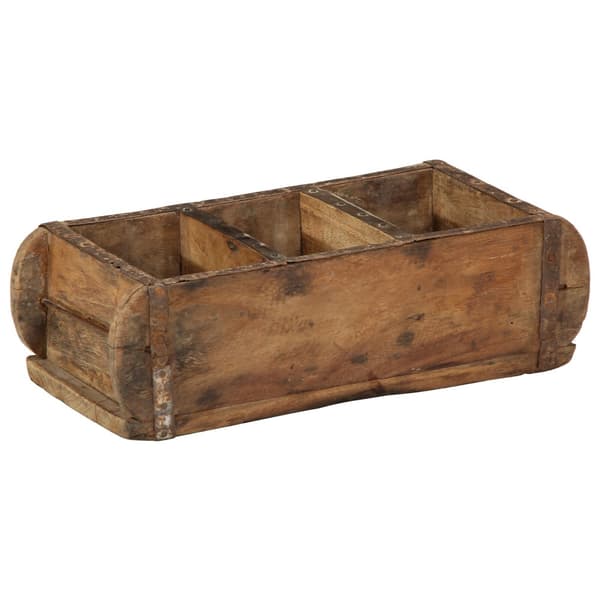 Bricka 4 pcs Brun 30 x 14 x 9 cm Solid återvunnen trä