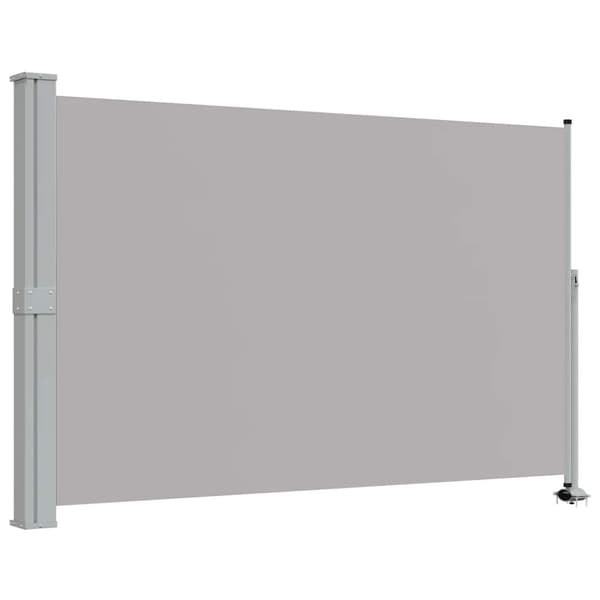 Infällbar sidomarkis 160 x 300 cm grå