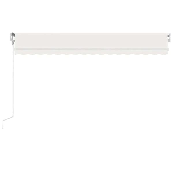 Automatisk markis med vindsensor & LED 400x300 cm gräddvit