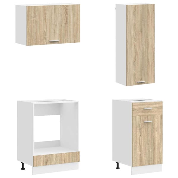 Köksenhet LYON 8 pcs Sonoma-ek Konstruerat trä
