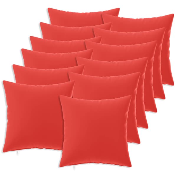 Kuddöverdrag 12 st HEERLEN Röd 50 x 50 cm Polyester