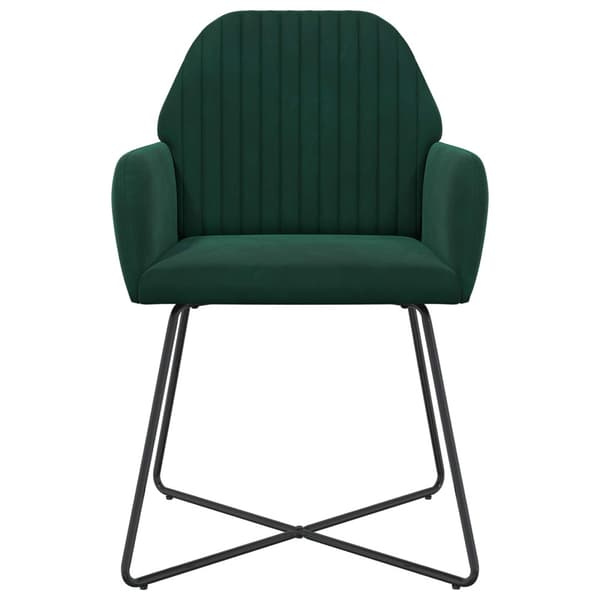 Matstolar 6 pcs Sammet Mörkgrön 55 x 50 x 84 cm