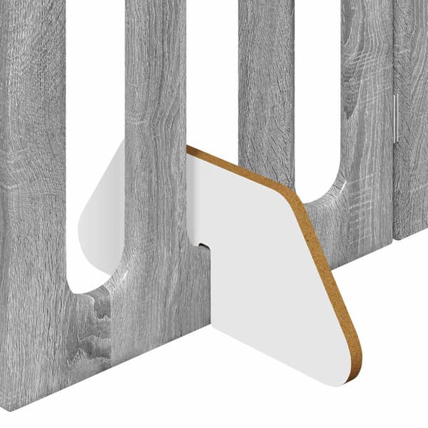 Fällbar husdjursgrind 2 pcs Grå Sonoma 100,5 x 38 x 90 cm