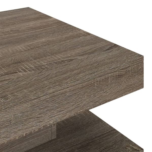 Soffbord grå 60x60x35 cm MDF