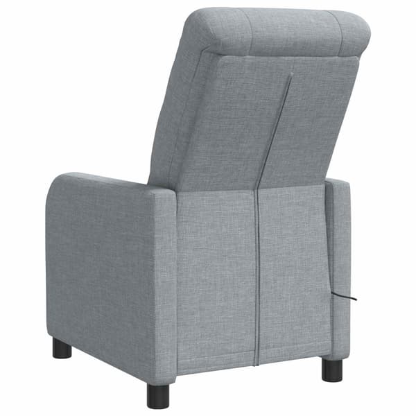 Massagefåtölj Ljusgrå Tyg