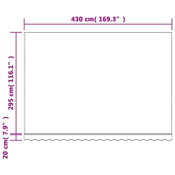 Ersättningstyg för markis röd och vit 4,5x3 m polyester