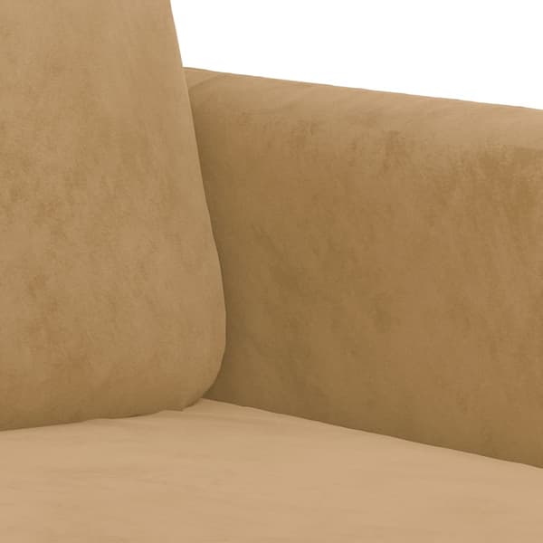 Soffa 2-sits brun 140 cm sammet