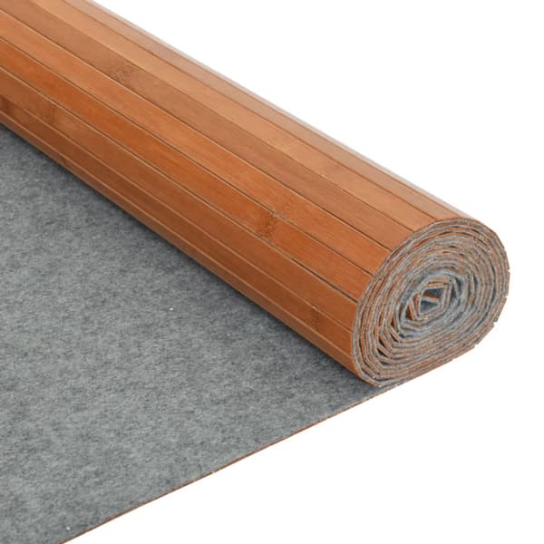 Rumsavdelare brun bredd 400 cm höjd 165 cm bambu