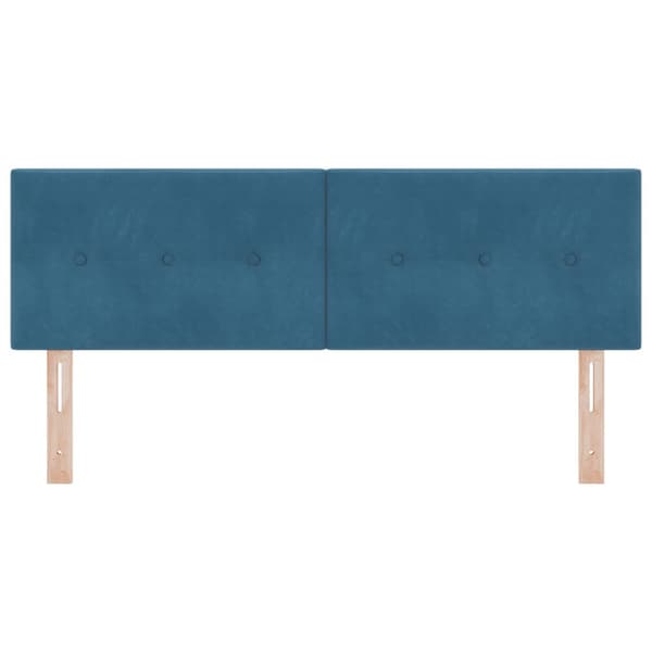 Huvudgavel Mörkblå 144 cm Sammet
