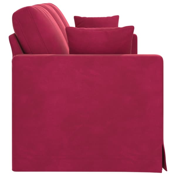 Soffa Vinröd 198 x 78 x 80 cm Sammet