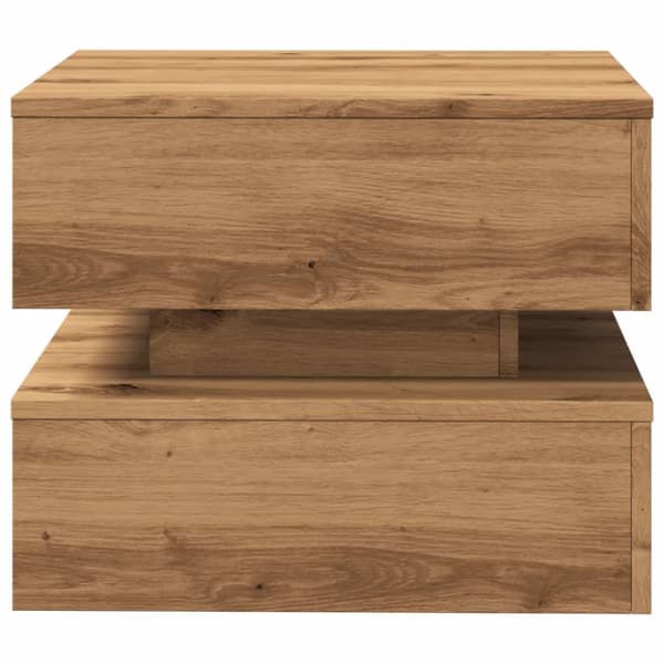 Soffbord med LED ek 50x50x40 cm