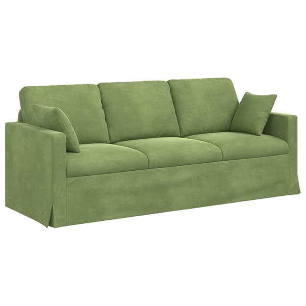 Soffa Ljusgrön 198 x 78 x 80 cm Sammet