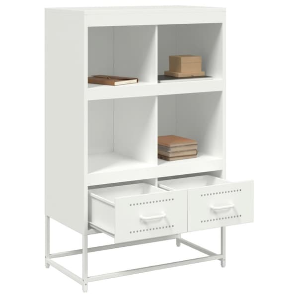 Högskåp vit 68x39x111,5 cm stål