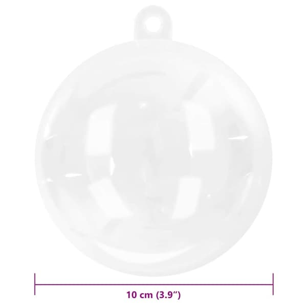 Julprydnad Set 25 pcs Transparent Ø 10 cm