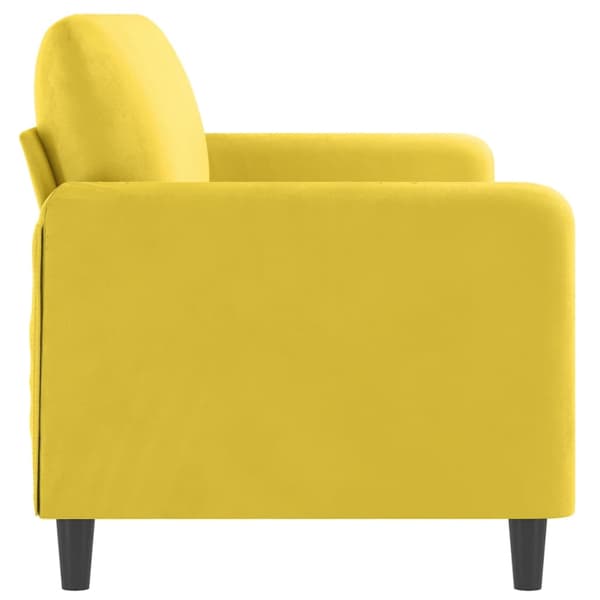 3-sitssoffa gul 180 cm sammet