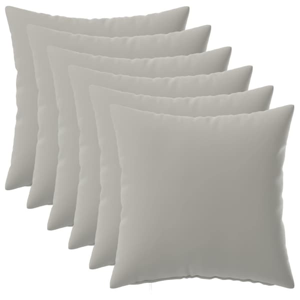 Kuddöverdrag 6 st HEERLEN Grå 35 x 35 cm Polyester