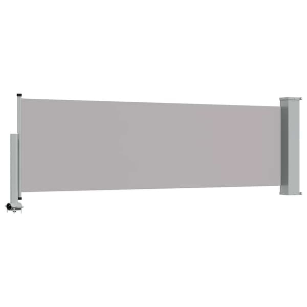 Infällbar sidomarkis 80x300 cm grå