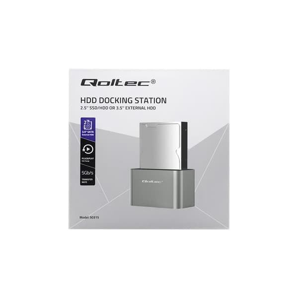 Qoltec - HDD dockningsstation - SATA - USB 3.0
