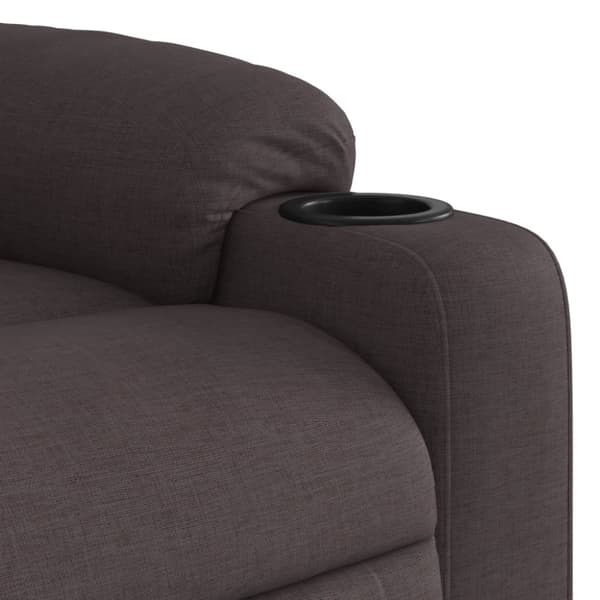 Reclinerfåtölj mörkbrun tyg